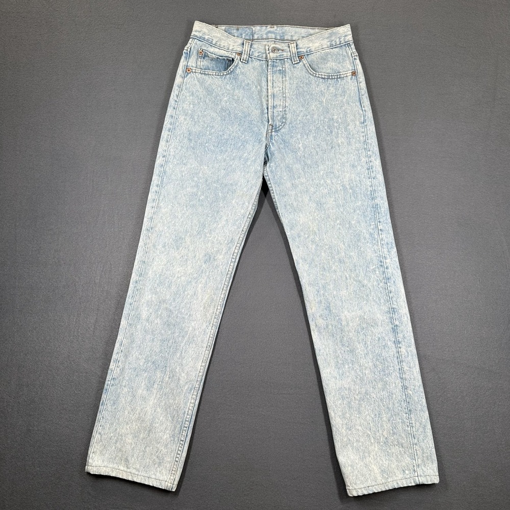 Vintage Levi's Jeans Mens Light Blue Acid Wash Straight Leg Low Rise 5-Pockets‎